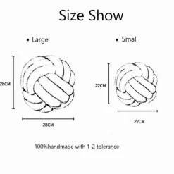 Knotenball-Plüschkissen - Gemütliches Dekokissen