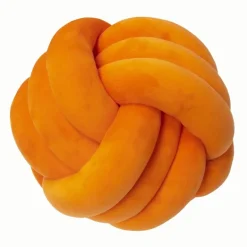Knotenball-Plüschkissen - Gemütliches Dekokissen