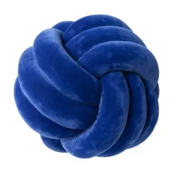Knotenball-Plüschkissen - Gemütliches Dekokissen