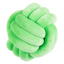 Knotenball-Plüschkissen - Gemütliches Dekokissen
