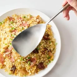 Kochset aus Edelstahl – Utensilien und Tortenheber mit Pfirsichgriff