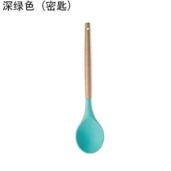 Kochutensilien-Set aus Silikon – Küchenutensilien in Lebensmittelqualität mit Holzgriff