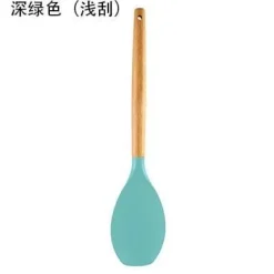 Kochutensilien-Set aus Silikon – Küchenutensilien in Lebensmittelqualität mit Holzgriff