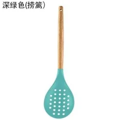 Kochutensilien-Set aus Silikon – Küchenutensilien in Lebensmittelqualität mit Holzgriff