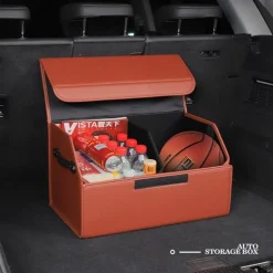 Kofferraum-Organizer aus Leder – Aufbewahrungsbox mit großem Fassungsvermögen