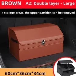 Kofferraum-Organizer aus Leder – Aufbewahrungsbox mit großem Fassungsvermögen