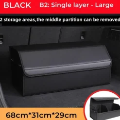 Kofferraum-Organizer aus Leder – Aufbewahrungsbox mit großem Fassungsvermögen