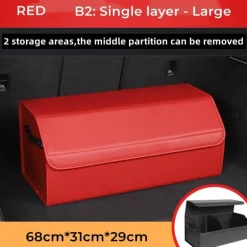 Kofferraum-Organizer aus Leder – Aufbewahrungsbox mit großem Fassungsvermögen