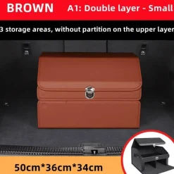 Kofferraum-Organizer aus Leder – Aufbewahrungsbox mit großem Fassungsvermögen