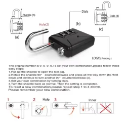 Kombinationsschloss mit Druckknopf – schlüsselloses Sicherheitsschloss