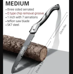 Kompakte, zusammenklappbare Handsäge – tragbares Camping-Holzbearbeitungswerkzeug