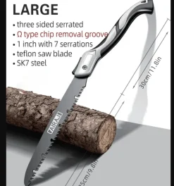 Kompakte, zusammenklappbare Handsäge – tragbares Camping-Holzbearbeitungswerkzeug