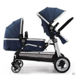 Kompakter Zwillingskinderwagen – Stilvolles, leichtes Design