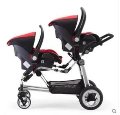 Kompakter Zwillingskinderwagen – Stilvolles, leichtes Design