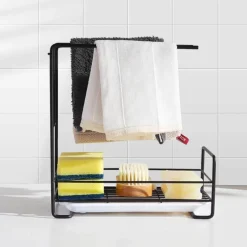 Kompaktes Abtropfgestell für die Küchenspüle – platzsparendes Abtropfgestell aus Eisen