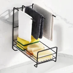 Kompaktes Abtropfgestell für die Küchenspüle – platzsparendes Abtropfgestell aus Eisen