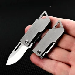 Kompaktes Survivalmesser aus Edelstahl – faltbares Mini-Tool