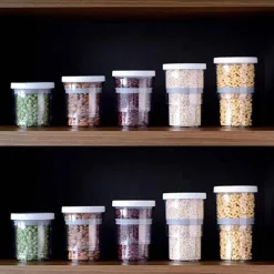 Komprimierbares Lebensmittelgefäß – Vorratsorganisator zur Aufbewahrung