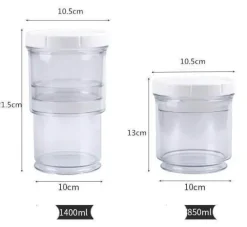 Komprimierbares Lebensmittelgefäß – Vorratsorganisator zur Aufbewahrung