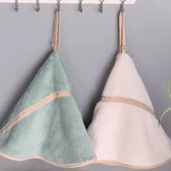 Korallensamt-Handtuch – rundes, weiches, super saugfähiges Badetuch