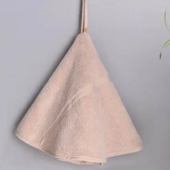 Korallensamt-Handtuch – rundes, weiches, super saugfähiges Badetuch