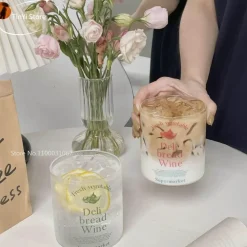 Koreanische hitzebeständige Glasbecher – 350 ml Trinkgläser für Kaffee, Tee, Milch, Bier, Wasser