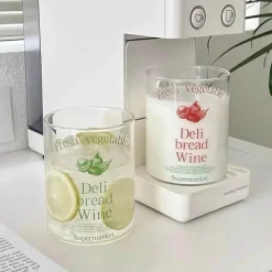 Koreanische hitzebeständige Glasbecher – 350 ml Trinkgläser für Kaffee, Tee, Milch, Bier, Wasser