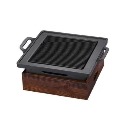 Koreanischer Indoor-Barbecue-Grill – Elegantes Holzdesign