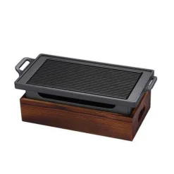 Koreanischer Indoor-Barbecue-Grill – Elegantes Holzdesign