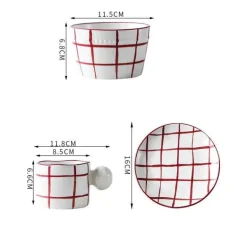 Koreanisches Keramik-Kaffeetassen-Set - Kreative Tee-Milch-Tassen Großhandel Geburtstagsgeschenk