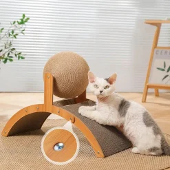 Kratzbrett aus Holz für Katzen – lustiges Katzenspielzeug, Spielzubehör