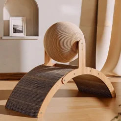 Kratzbrett aus Holz für Katzen – lustiges Katzenspielzeug, Spielzubehör