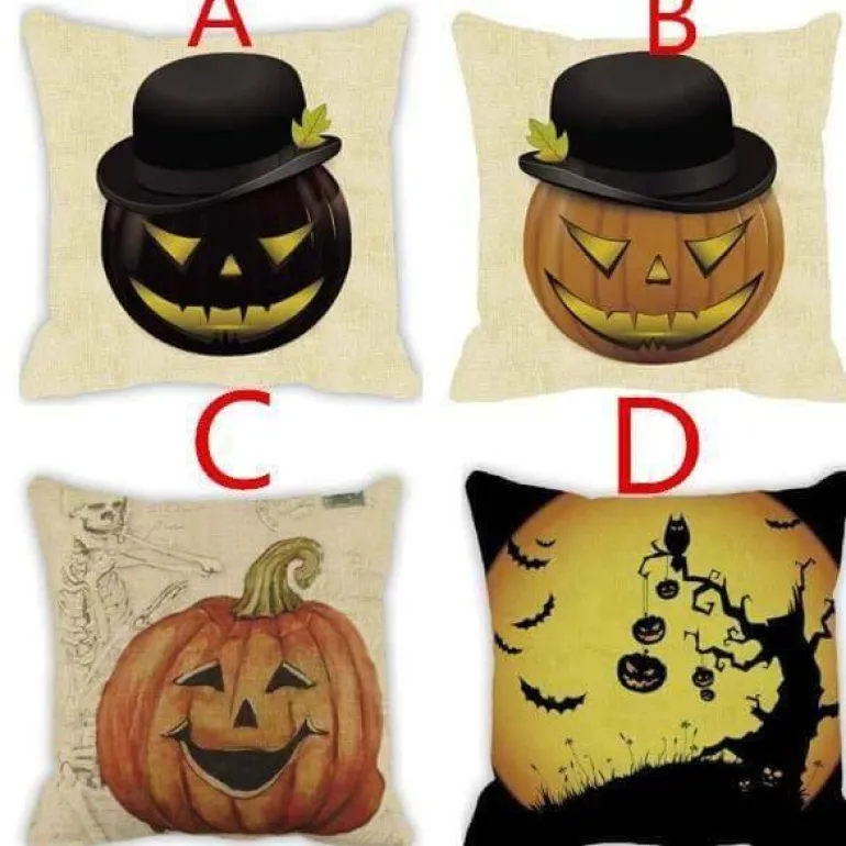 Kürbis Halloween Kissenbezüge - Gruselige Dekokissenbezüge