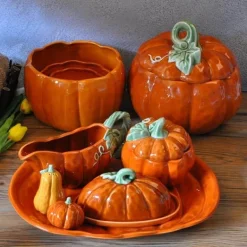 Kürbis Keramik Tasse Schale - Herbst Küchendekor