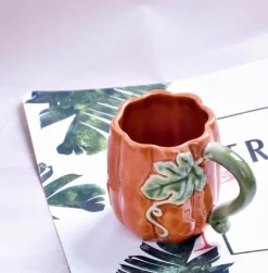 Kürbis Keramik Tasse Schale - Herbst Küchendekor