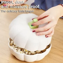 Kürbis-Snack-Aufbewahrungsbox – Mehrschichtiger Halloween-Organizer