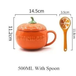 Kürbistasse aus Keramik – Kreative Herbst-Kaffeetasse