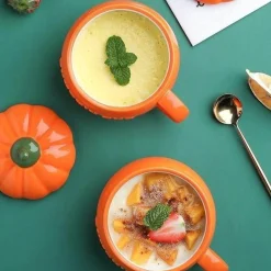 Kürbistasse aus Keramik – Kreative Herbst-Kaffeetasse