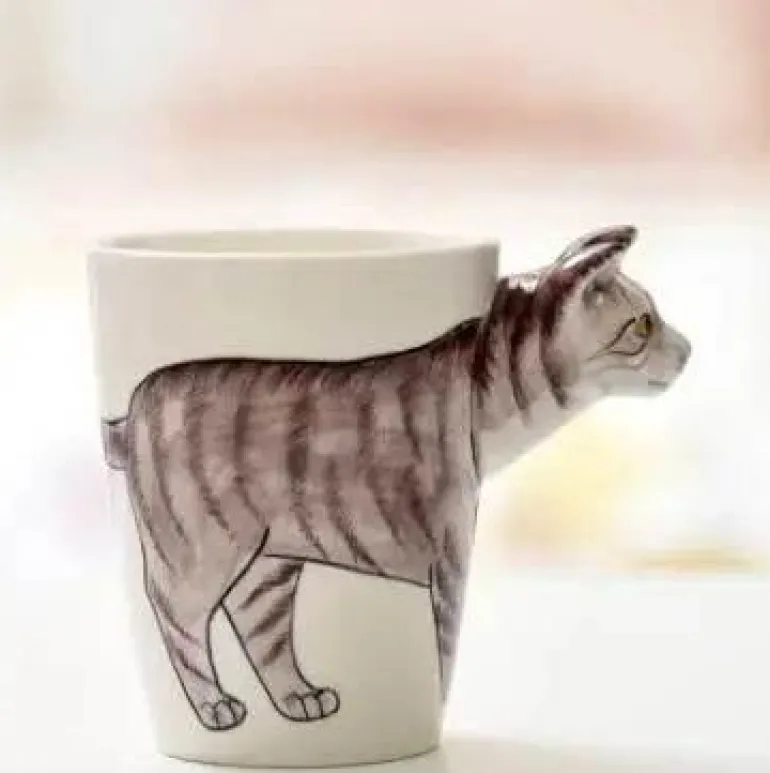 Kreative Keramikbecher im Dschungel-Design – einzigartiges, künstlerisches Trinkgeschirr