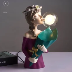 Kreative Tischlampe aus Kunstharz – einzigartige Beleuchtung für die Inneneinrichtung