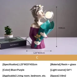 Kreative Tischlampe aus Kunstharz – einzigartige Beleuchtung für die Inneneinrichtung