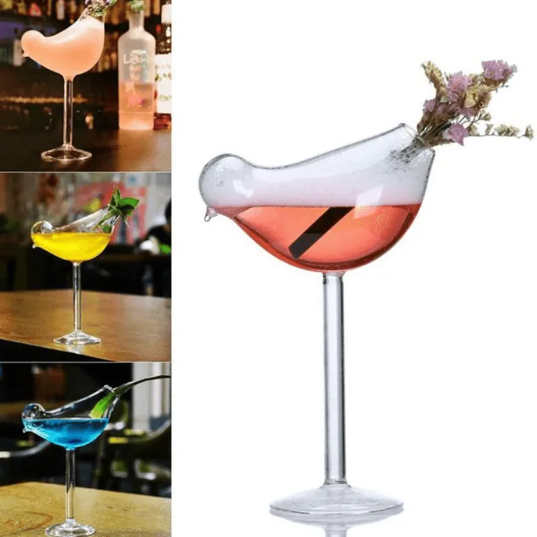 Kreatives Cocktailglas in Vogelform – Einzigartiges Trinkgeschirr für Partys