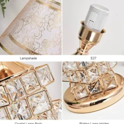 Kristall-Tischlampe – Elegante Beleuchtung für romantisches Ambiente