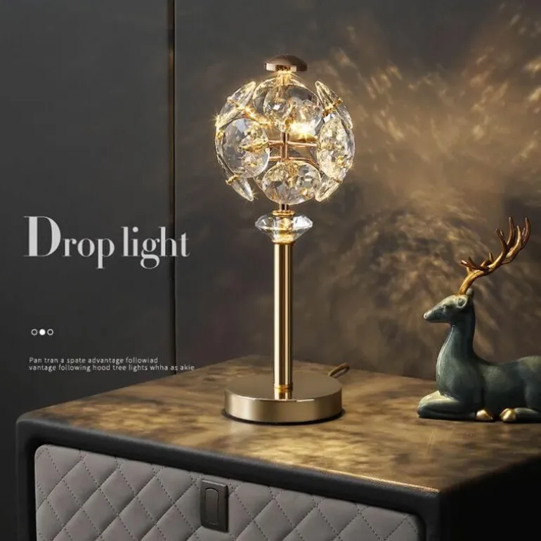 Kristall-Tischlampe – Elegante Luxusleuchte
