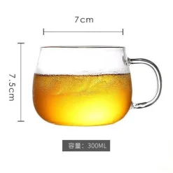 Krug aus Borosilikatglas – großer hitzebeständiger Krug mit Edelstahldeckel