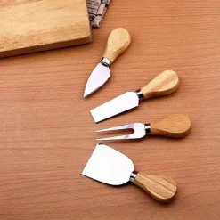 Käsemesser-Set – Hochwertige Edelstahlwerkzeuge mit eleganten Holzgriffen