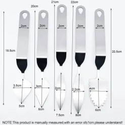 Kuchendekorationsmesser aus Edelstahl – vielseitiges Schokoladenfeder-Werkzeug für präzises Design