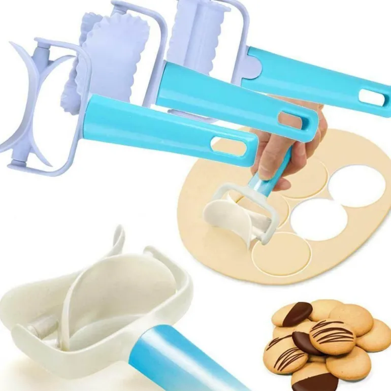 Kuchendekorations-Werkzeugset – 3-teiliges Teigschneider-Set