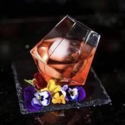 Kugelfisch-Cocktailglas – Transparenter Molekularweinkelch mit Strohhalm