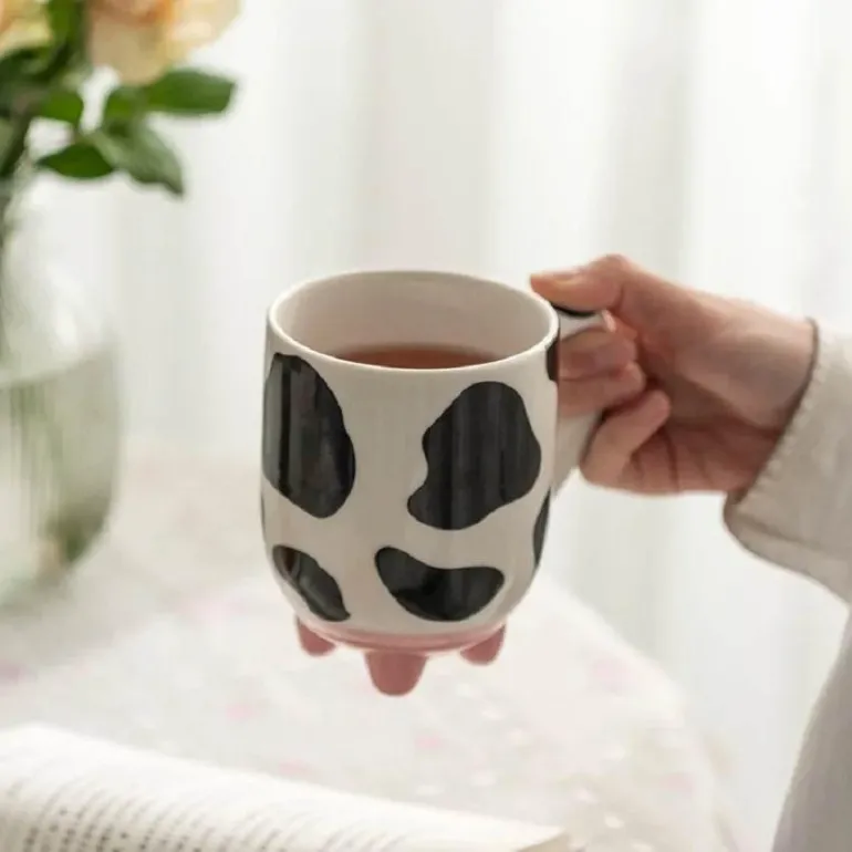 Kuhbecher - Kreative Kaffeetasse mit Rinderdesign